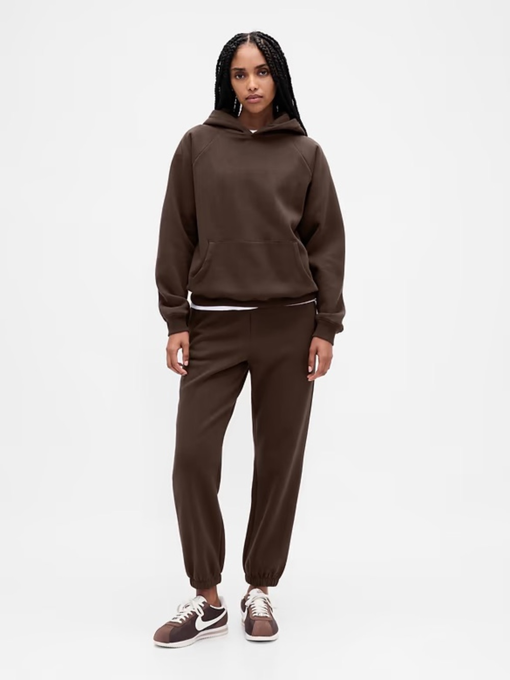 GAP VintageSoft Terry Relaxed Joggers in Brown Size Medium MSRP $70